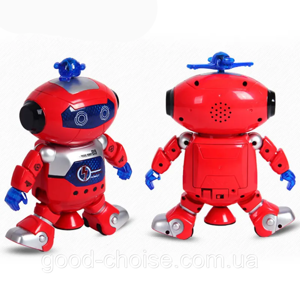 Робот детский танцующий Dance 99444-2, Красный / Интерактивная игрушка танцующий робот на батарейках - фото 4 - id-p1849111051