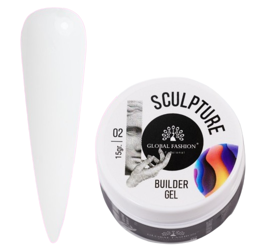 Скульптурний гель Global Fashion «Sculpture Builder Gel» 15 г, milky No02