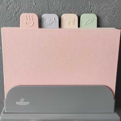 Набір обробних дощок на підставці Bohmann BH-02-528, 5 предметів кухонні дошки для нарізки