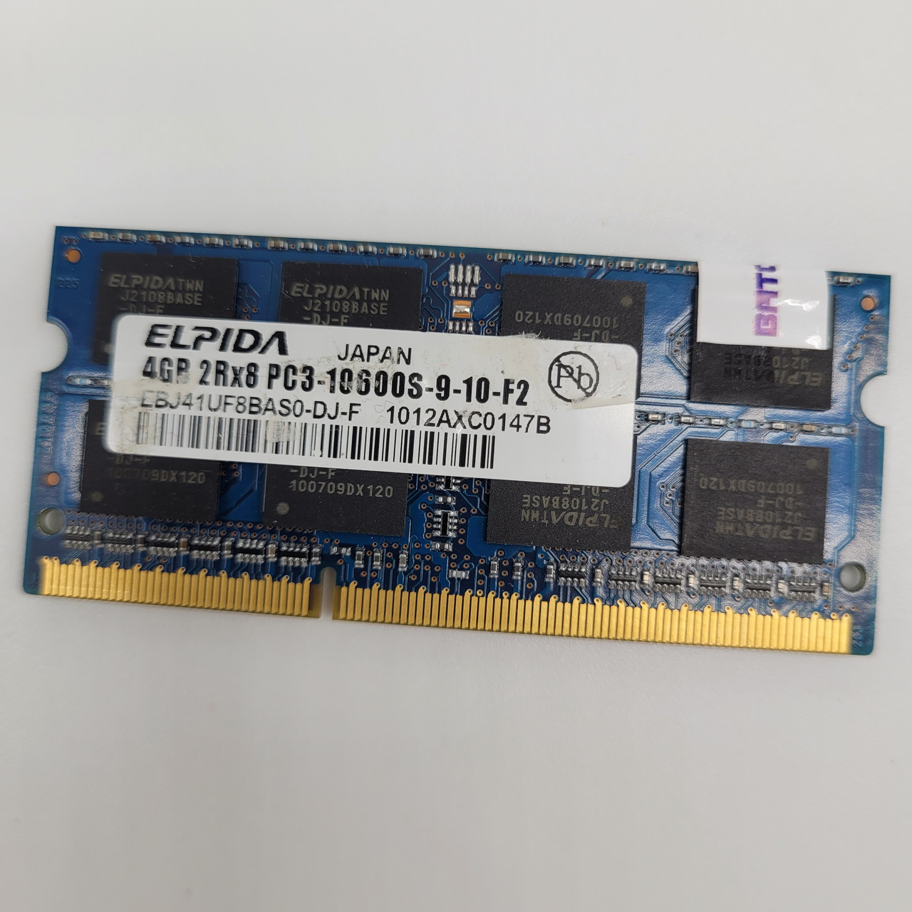 Оперативна пам'ять для ноутбука Elpida SODIM DDR3 4Gb 1333MHz 10600s CL9 (EBJ41UF8BAS0-DJ-F) Б/У