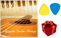 Струни для акустичної гітари IRIN 11-52 (два медіатора в подарунок)