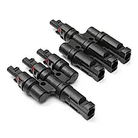 Конектор-розгалужувач МС4 T-3 пара для монтажу сонячних(панелей) систем