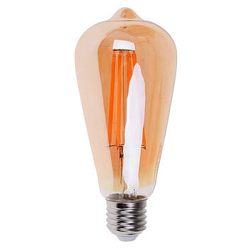 Вінтажна LED лампа Едісона E27 12W WW Filament ST64 COG світлодіодна матове золото Brille