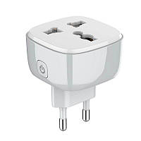 Умная Wi-Fi смарт розетка с таймером управляемая LDNIO Wi-Fi Smart Power Plug (2500W 10A 2.4Ghz). White