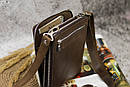 Чоловіча шкіряна сумка месенджер через плече / Сумка барсетка зі шкіри через плече / Коричневий, фото 5