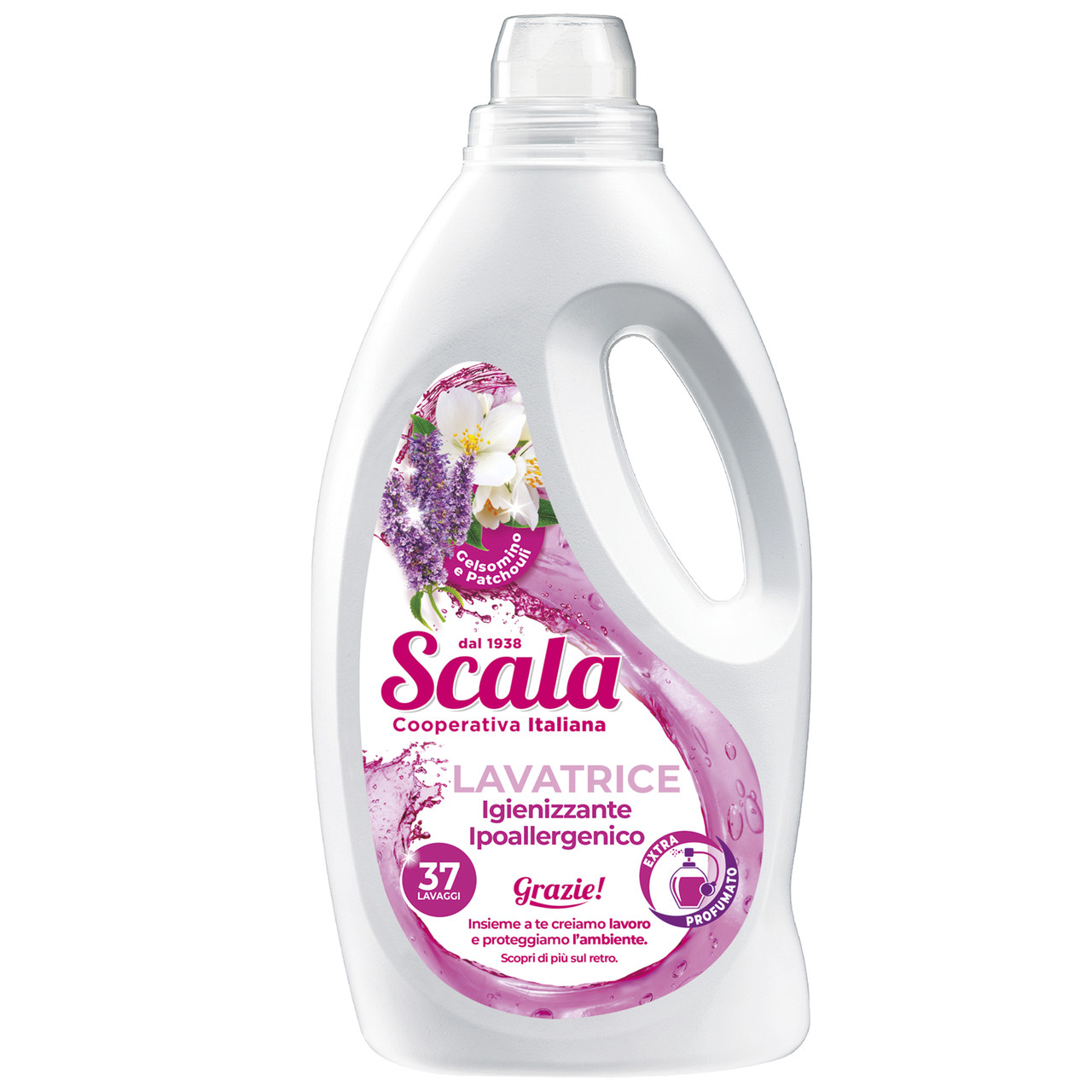 Гель для прання Scala Lavatrice Gelsomino e Patchouli на 37 прань 1500 мл