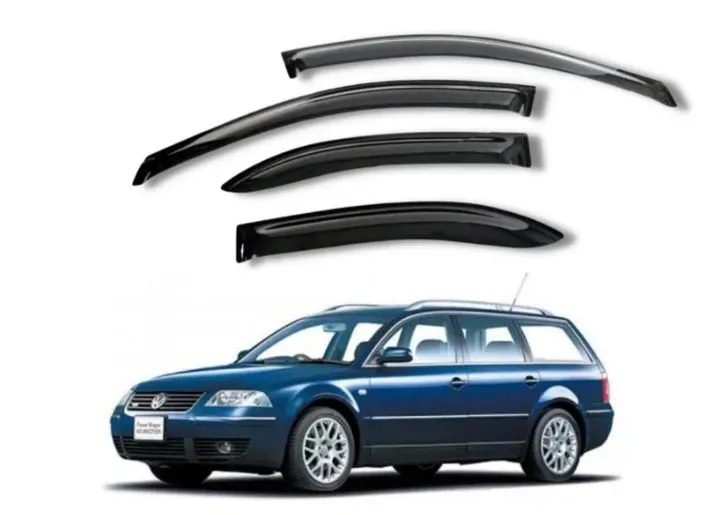 Дефлектори вікон (вітровики) Volkswagen Passat B5 універсал 1997-2005 (скотч) AV-Tuning