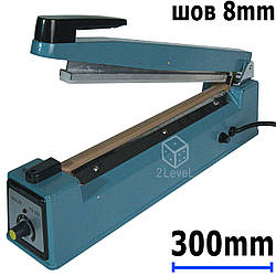 Імпульсний зварювач пакетів FS-300B Ручний пайовик пакетів і плівок Шов 8мм Зварювач металевий корпус