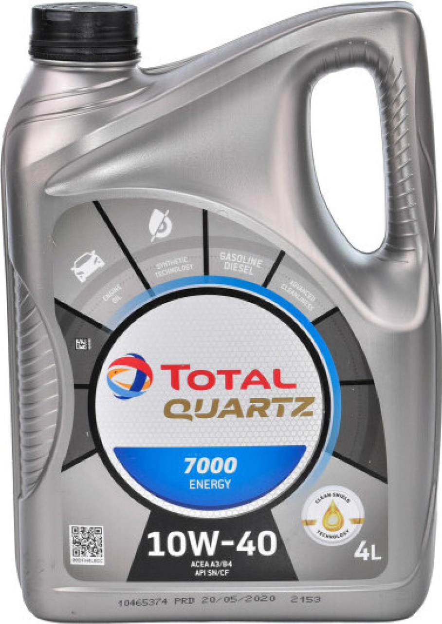 Напівсинтетична моторна олива TOTAL 10w40 Quartz 7000 Energy CF/SN (4 л)