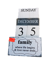 Дерев'яний вічний настільний календар N119 F