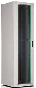Підлогова серверна шафа Lande Basic 36U 600x600 мм Дверцята — скло Сірий