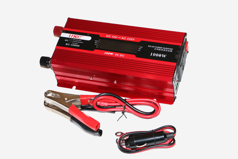 Інвертор 12В-220В 1кВт з LCD дисплеєм Польща (Перетворювач напруги 12v-220v)