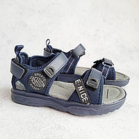 Детские босоножки, сандалии, летняя обувь, с закрытой пяткой спортивные на лепучке для мальчика. Размеры 34,37