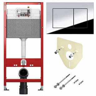 Інсталяція для унітаза TECE Base 9400401 з панелью змиву ТЕСЕ Bace хром