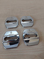 Хром накладки на петли замков дверей автомобиля с логотипом Renault style3