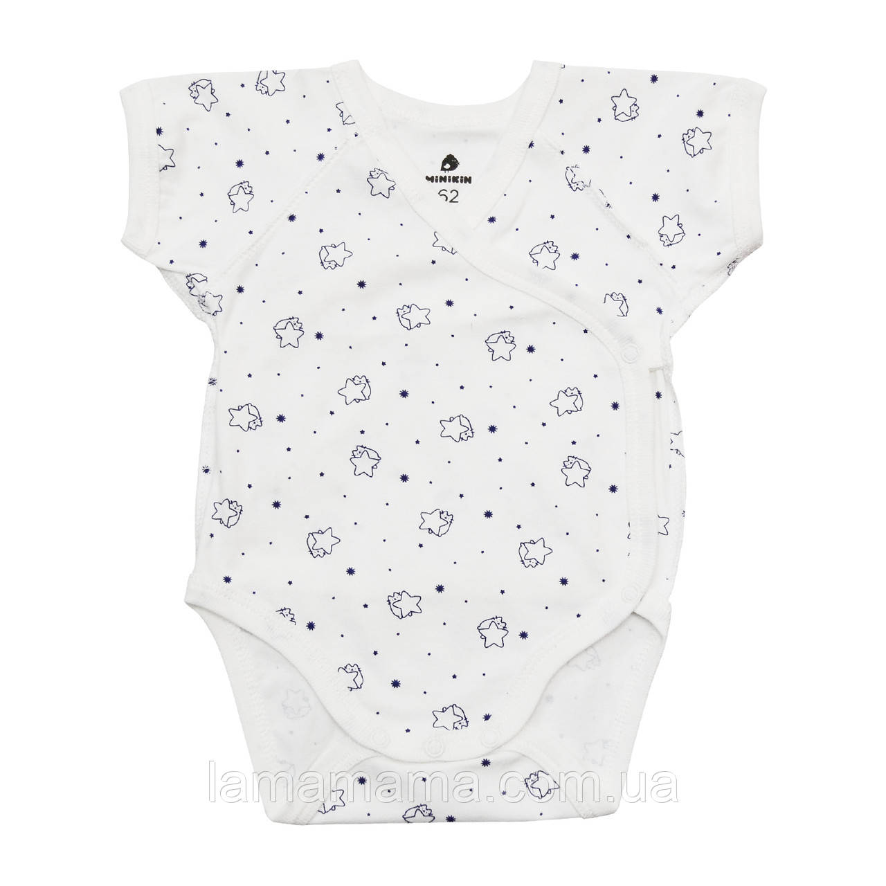 Бавовняний боді-льоля з коротким рукавом Зірочки Minikin, фото 1