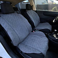 Универсальные защитные авточехлы Алькантара Накидки чехлы на сидения автомобиля Широкий Серый Полный комплект
