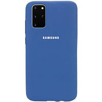 Чохол бампер Silicone Case з мікрофіброю для Samsung Galaxy S20 Plus ( S20+ ) , синій