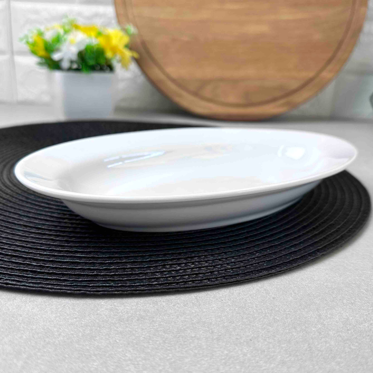 Біле глибоке блюдо-оселедниця Lubiana Kaszub 24 * 14 см (2112-L)