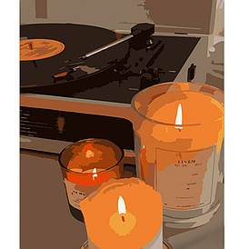 Картина за номерами Strateg Затишні свічки розміром 40х50 см (DY316) Преміум