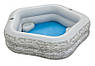 Сімейний надувний басейн 213*206*53 см, Bestway 54423, сидіння, підсклянники, підголовник, фото 4