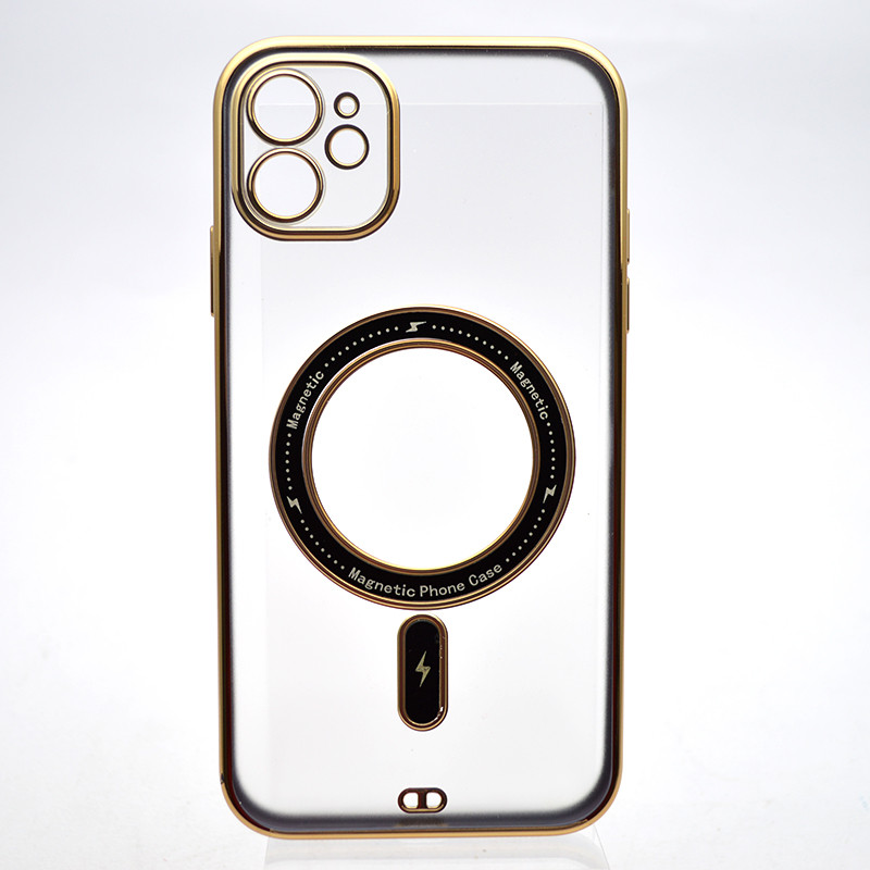 Чохол накладка з MagSafe Elegant Case для Apple iPhone 11 Blue (Black Circle), фото 1