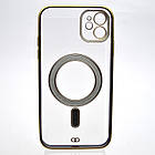 Чохол накладка з MagSafe Elegant Case для Apple iPhone 11 Blue (Black Circle), фото 4