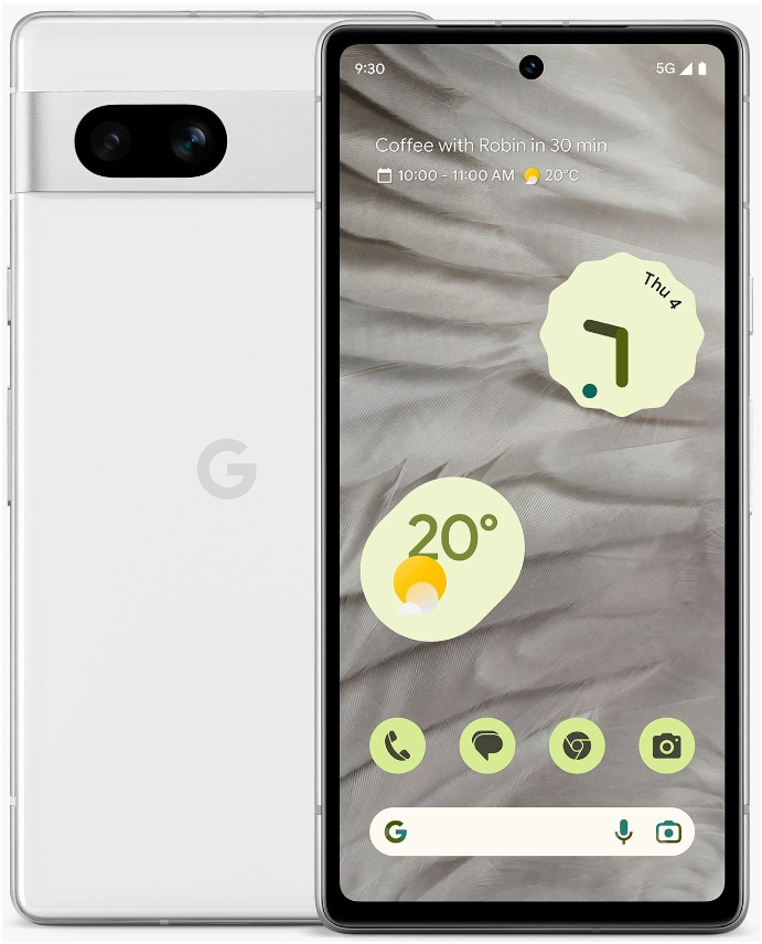 Google Pixel 7a 8/128GB, Snow, Європейська версія cмартфон, + скло і чохол