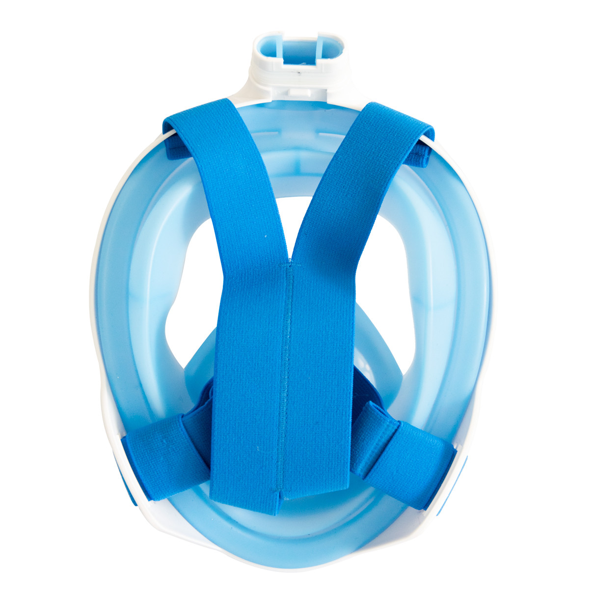 Маска для плавания на все лицо L/XL "Free Breath - M2068G" Синяя, снорклинг маска полнолицевая с трубкой (TO) - фото 8 - id-p1849164049