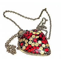 Аромокулон бронзовий інкрустований бірюзою та коралами (5,5х4,5х2 см)