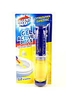 Шприц для унітазу гелевий з ароматом лимона Agent Max Gel Active Discs на 12 використання