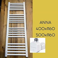 Італійська біла сушарка для рушників з прихованим під'єднанням 500x1160 Cordivari Anna