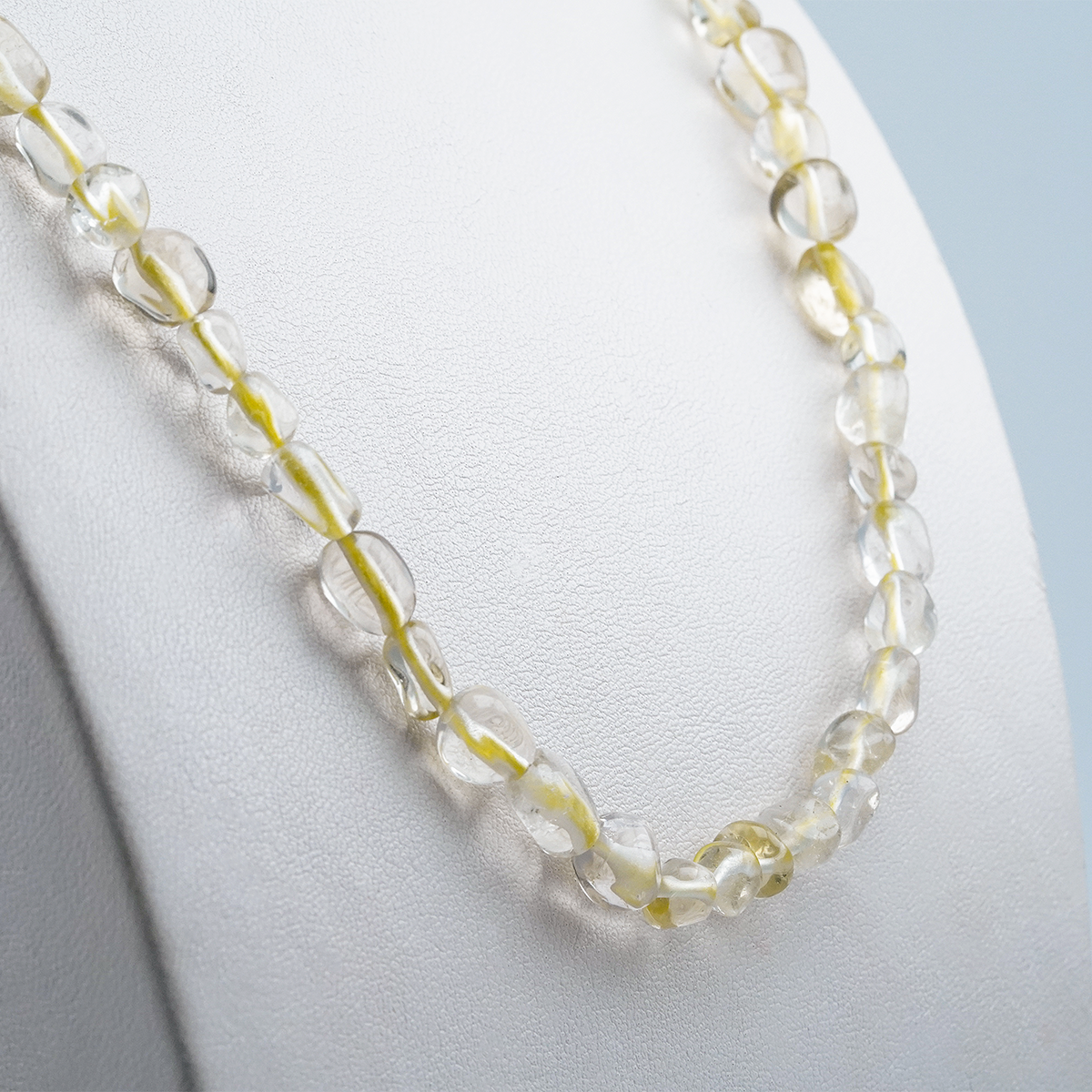 Буси з натуральних жовтих топазів (Бразилія), 116,2 ct, вага 23,24 г, довжина 47 + 6 см,БС00100 (1)