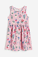 Платье для девочки летнее розовое Цветы H&M 92, 98/104, 122/128, 134/140см