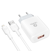 Зарядний пристрій для мережі Ridea RW-11311 Lightning 2.1A, фото 2