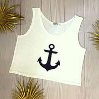 Жіночий літній топ з якорем
