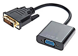 Якісний перехідник конвектор DVI D на VGA Конвертер DVI-D (24+1) (тато) на VGA (мама) TISHRIC