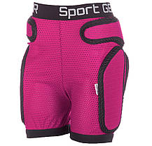 Захисні дитячі шорти для роликів Sport Gear Recruit Pro pink(товщина м'яких вставок 15мм)