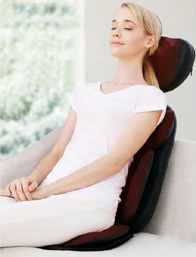 Масажна накидка для спини на крісло з роликовим масажем, вібрацією, підігрівом - фото 1 - id-p1849996050