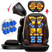 Масажна накидка роликова з підголовником для масажу всього тіла. Потужна, якісна!