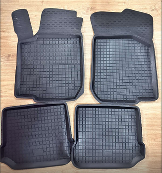 Гумові килимки з бортом Polytep для Skoda Octavia (A4) 97- Tour 00-Seat Toledo (2) 99 VW Golf 97 (KG-8122)
