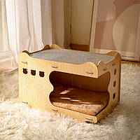 Складной домик для кота С широким входом (мягкая подкладка для сна)