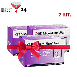 Голки для шприц-ручок BD Micro-Fine + "МікроФайн" 5 мм 100 шт (7 паковань)