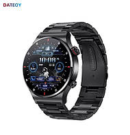 Мужские умные смарт часы Smart Watch / Фитнес браслет трекер DK902-F Черный