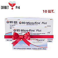 Иглы для шприц-ручек BD Micro-Fine + "МикроФайн" 8мм 100 шт. (10 упаковок)