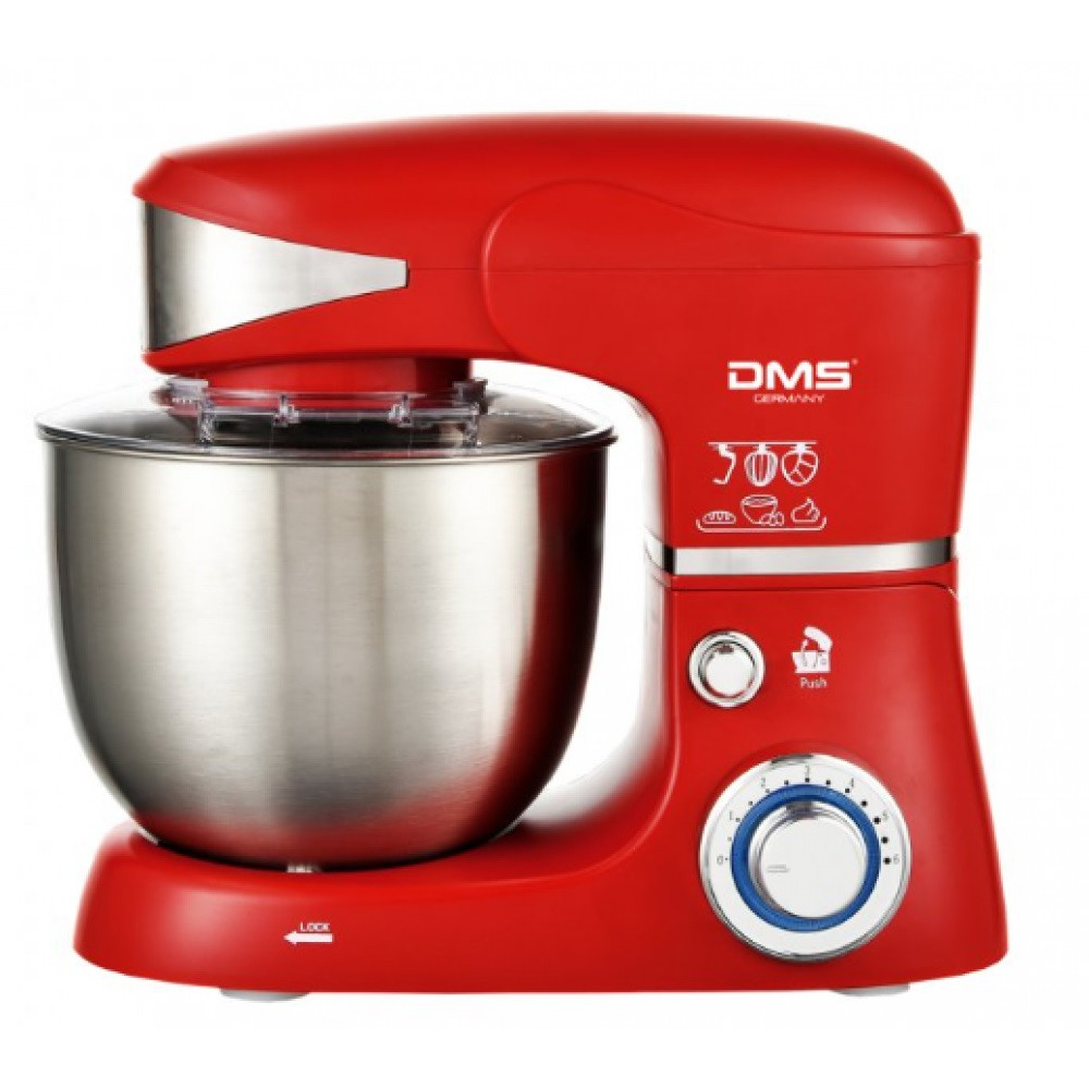 Міксер планетарний — тістоміс DMS KM-1500 Red 5 л
