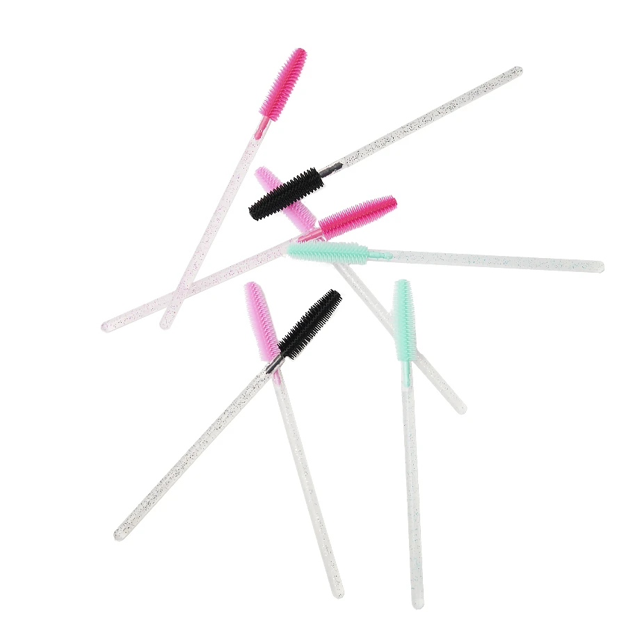 Купить Щеточки для ресниц силиконовые с глитерной ножкой, цена 120 ...