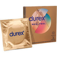 Презервативи Durex Real Feel з синтетичного латексу (безлатексні) 3 шт. (5052197026689)