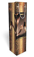 Пакет подарунковий під пляшку "Корона" 11х37 см