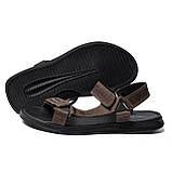 Літні чоловічі шкіряні сандалі-босоніжки Tommy Hilfiger коричневі класичні з натуральної шкіри на літо взуття *100кор.літо*, фото 4